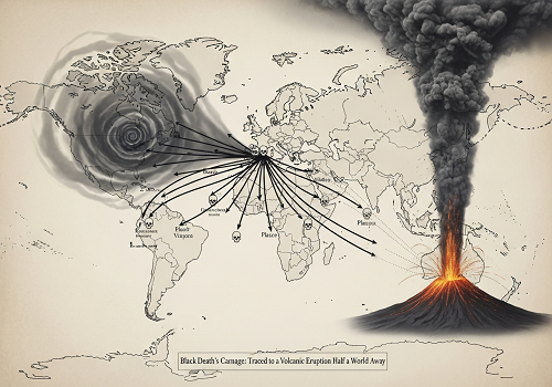 ریشه قتلعام «مرگ سیاه» به فوران یه آتشفشان در اون سر دنیا رسید ریشه قتلعام «مرگ سیاه» به فوران یه آتشفشان در اون سر دنیا رسید